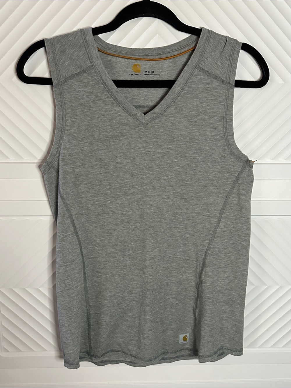 Carhartt Women's Heather Gray V-Neck Sleeveless Tank